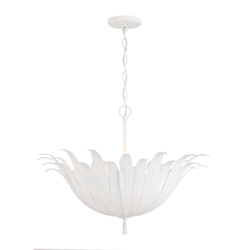 Capital Lighting 349541XW Eden 4 Light Pendant Textured White