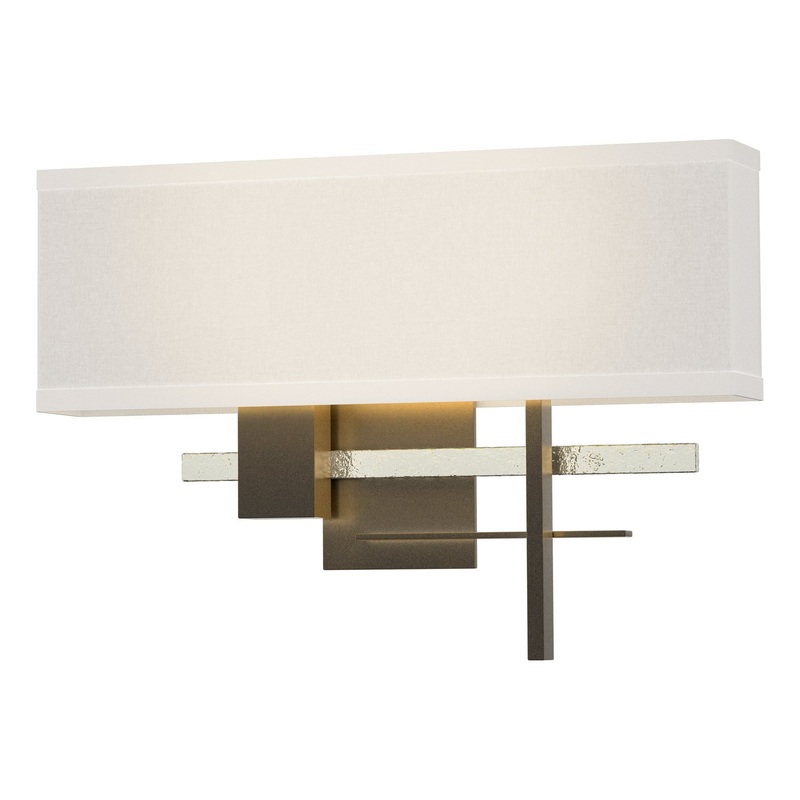 Cosmo Sconce Dark Smoke Sterling Flax Shade (SE)