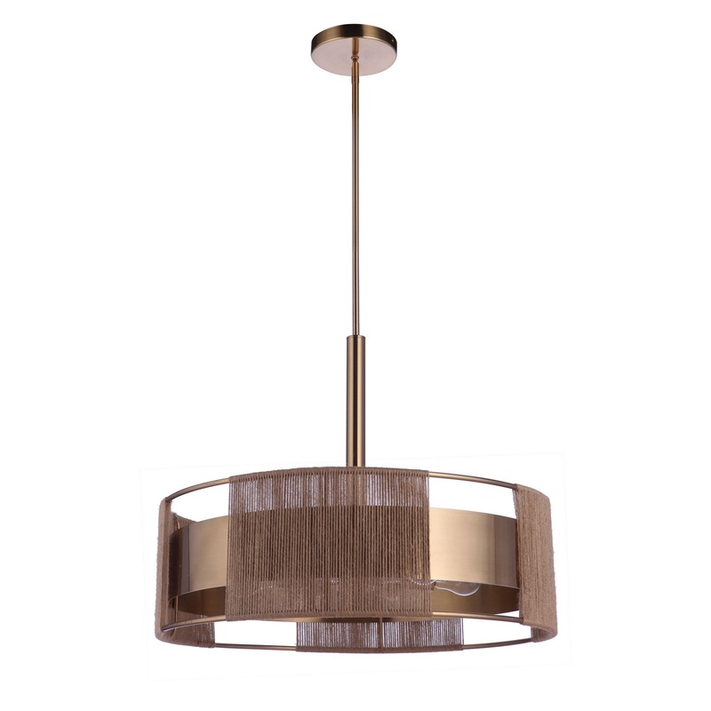 Craftmade 59096-SB Kensey Six Light Pendant Satin Brass