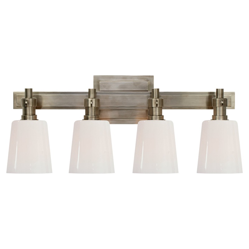 Four Light Bath Sconce from the Bryant Bath Collection in Antique Nickel Finish by Visual Comfort Signature