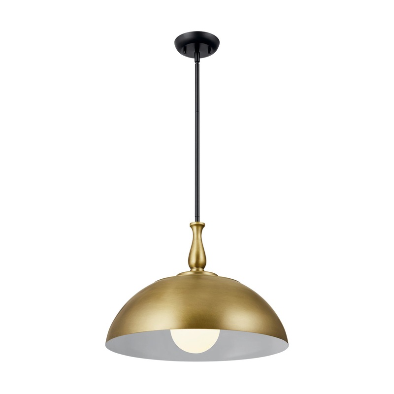 Kichler 52477NBR One Light Pendant, Natural Brass