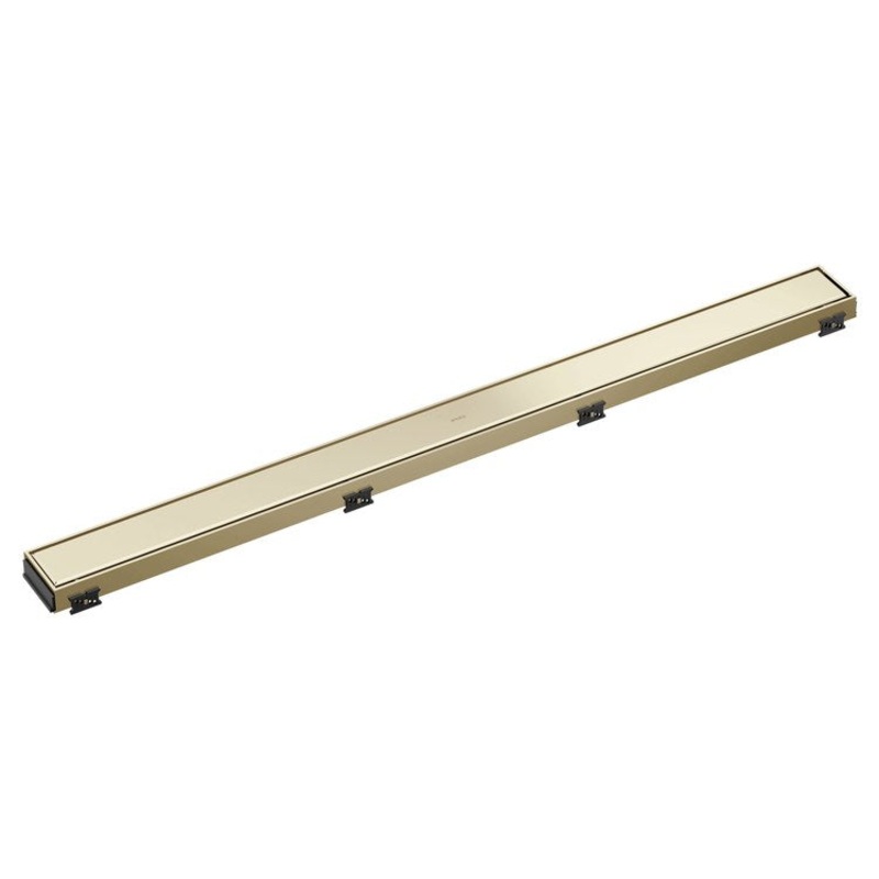 Linear Drain Reversible with Dual Grate Installation 36 Inch Brilliance Polished Nickel Stainless Steel for Rough-In BR73360
