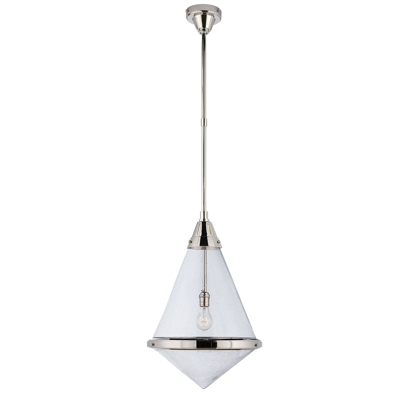 One Light Pendant from the Gale Collection in Polished Nickel Finish by Visual Comfort Signature