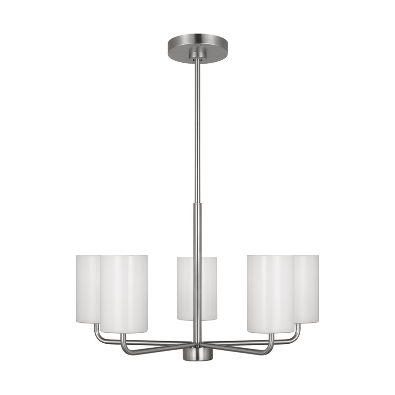 Rhett Medium Chandelier Brushed Steel None