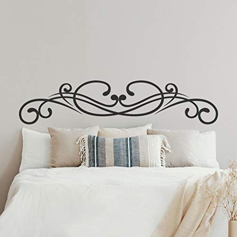 T-MK394 – Adesivi per testiera del letto, 31 x 140 cm, colore: Nero