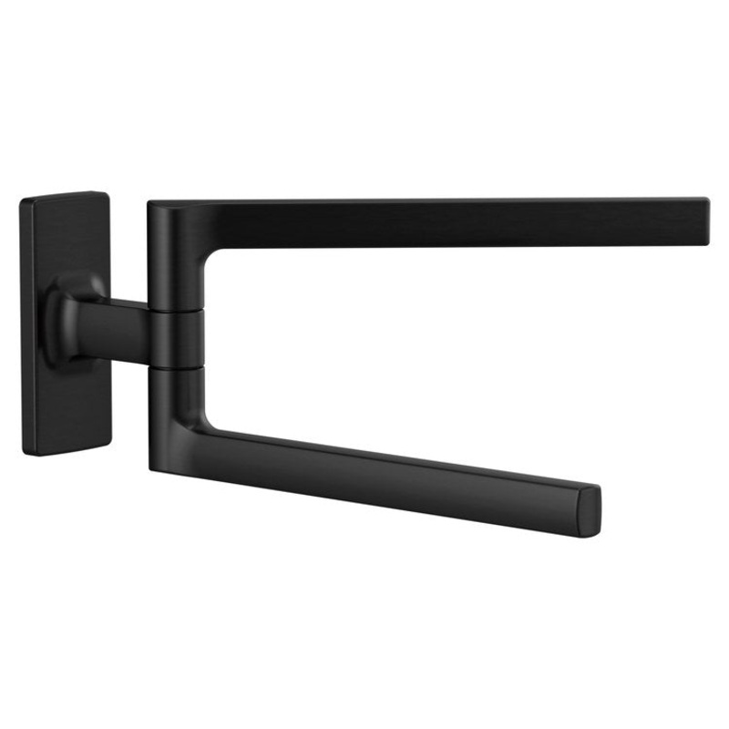 Towel Bar Kintsu 8 Inch Mini Pivoting Matte Black Metal