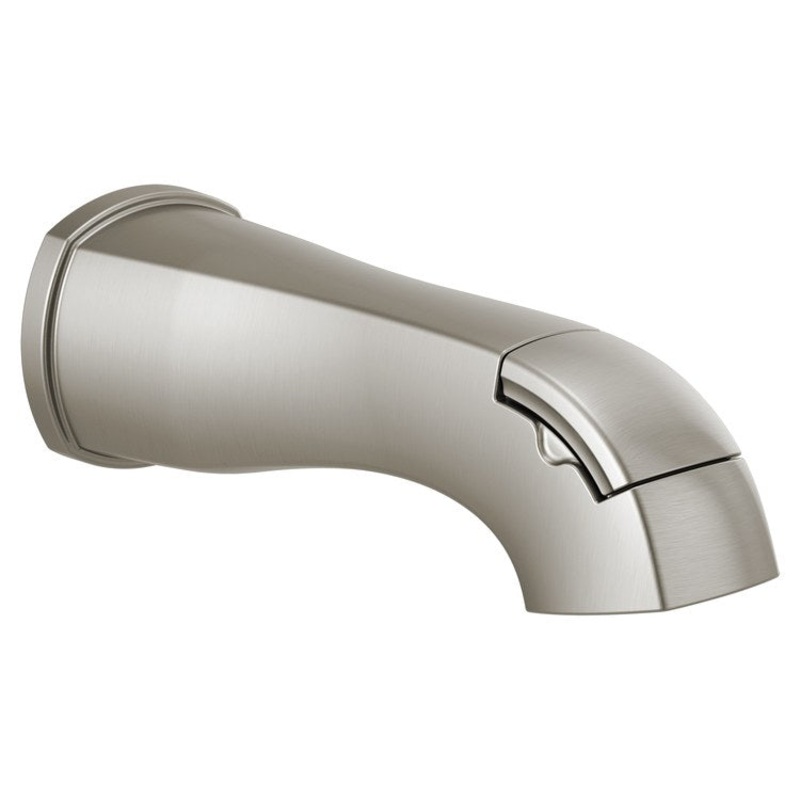 Tub Spout Stryke Pull Up Lumicoat Stainless Metal 1/2 IN IPS