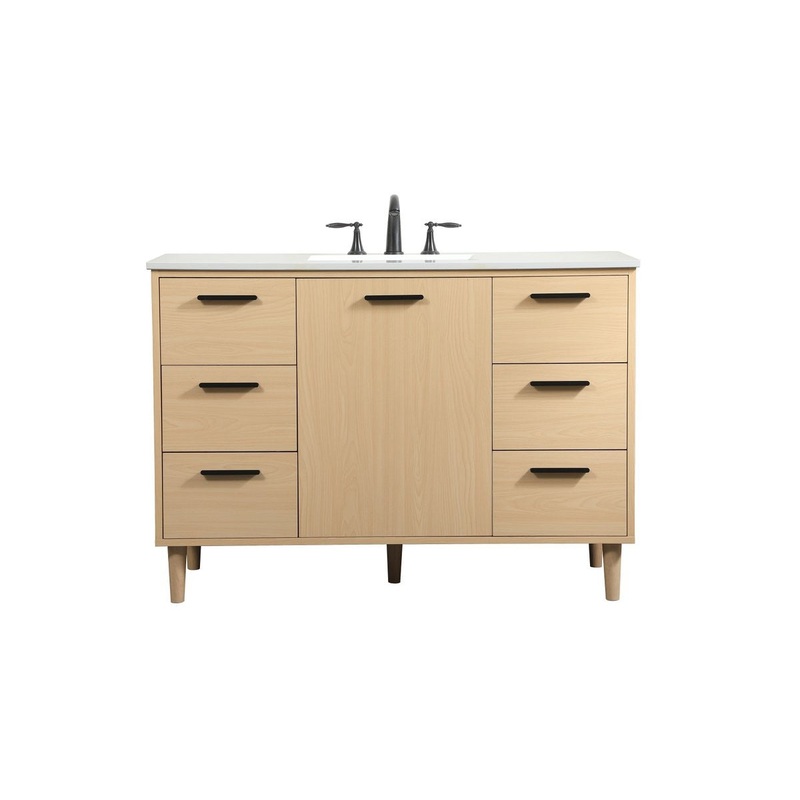 Vanity Sink Set from the Baldwin Collection in Maple Finish by Elegant Lighting