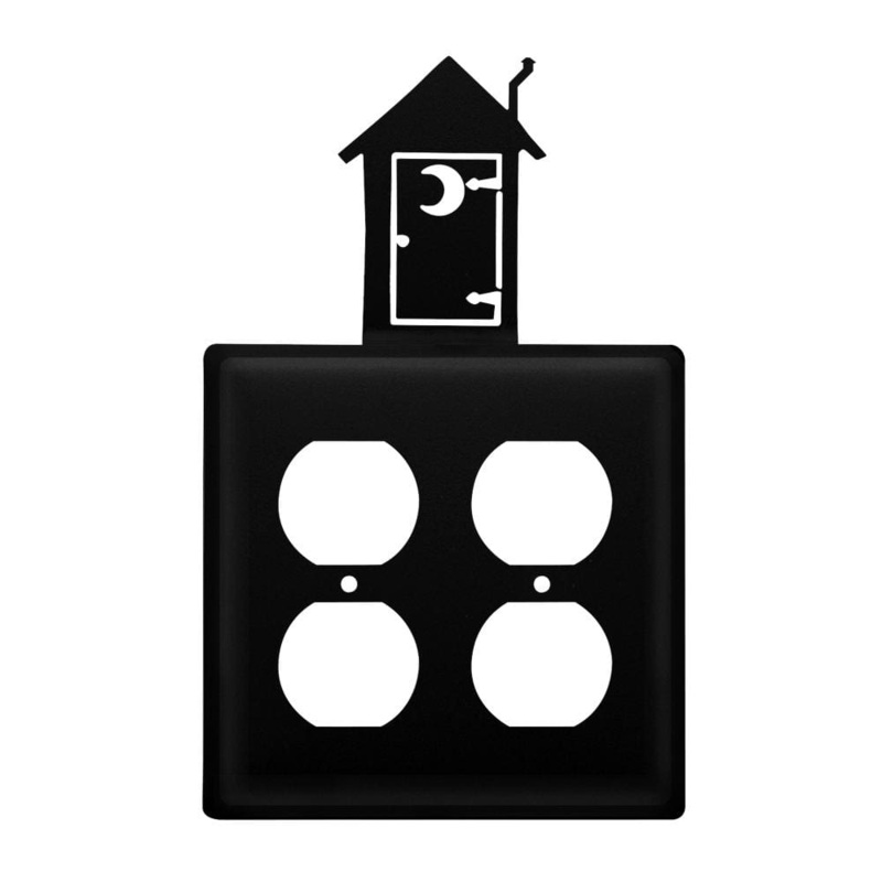 Village Wrought Iron EOO-256 Double Outhouse Double Outlet Cover