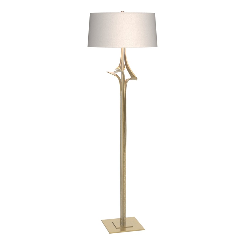 Antasia Floor Lamp Modern Brass Flax Shade (SE)