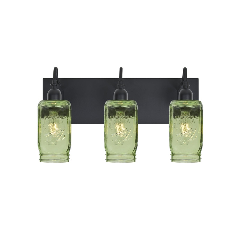 Besa 3WG-MILO4GR-BK Milo Three Light Wall Sconce Black