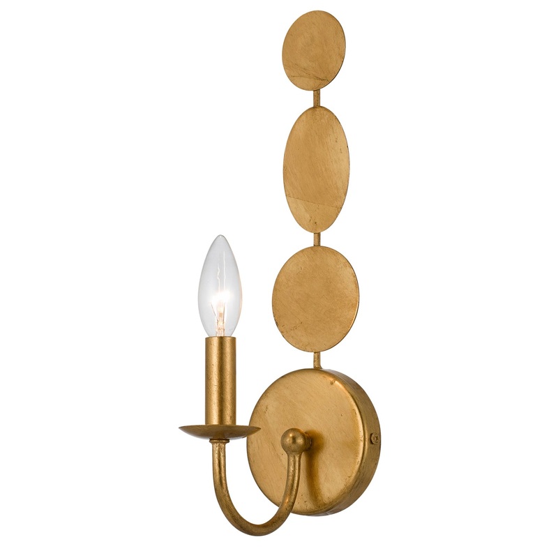 Crystorama 541-GA Layla One Light Wall Sconce Antique Gold