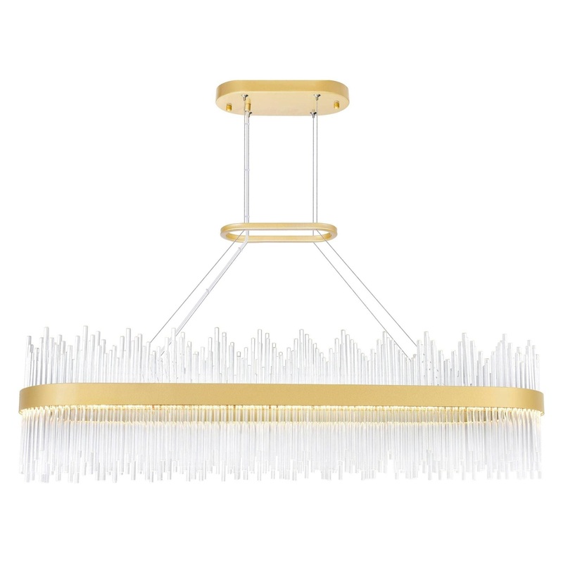 Genevieve Linear Suspension Medallion Gold