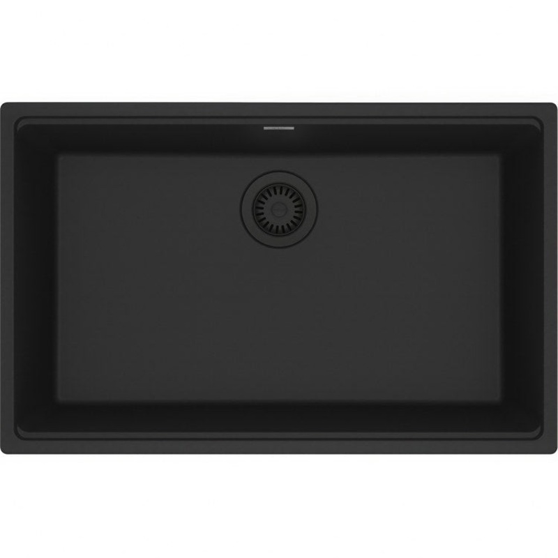 Kitchen Sink Maris 30 x 19 Inch 1 Bowl Matte Black Undermount Rectangular Granite