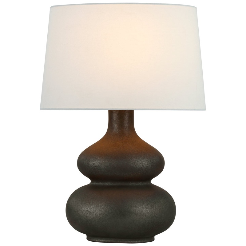 LED Table Lamp from the Lismore Collection in Stained Black Metallic Finish by Visual Comfort Signature