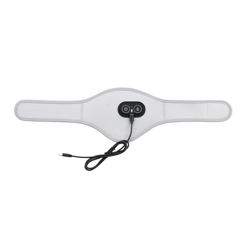 Light Grey Heated Vibrating Neck Wrap – USB Powered Massager for Soothing Pain Relief with 3 Heat & 3 Vibration Modes