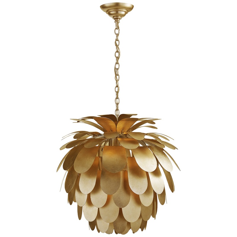 One Light Chandelier from the Cynara Collection in Gild Finish by Visual Comfort Signature