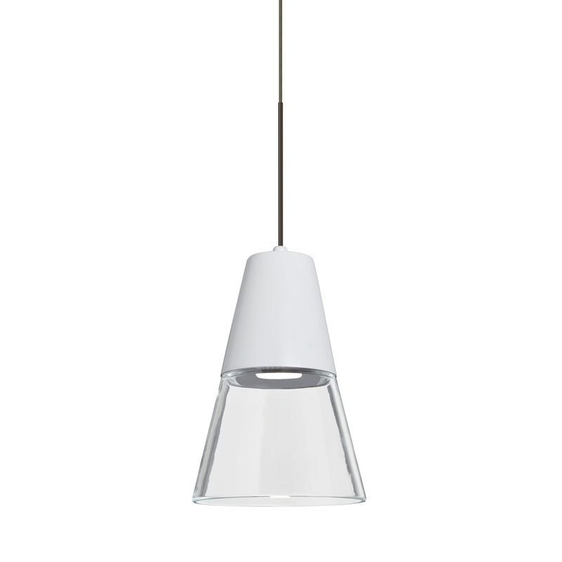 One Light Pendant from the Timo 6 Collection in Bronze Finish by Besa