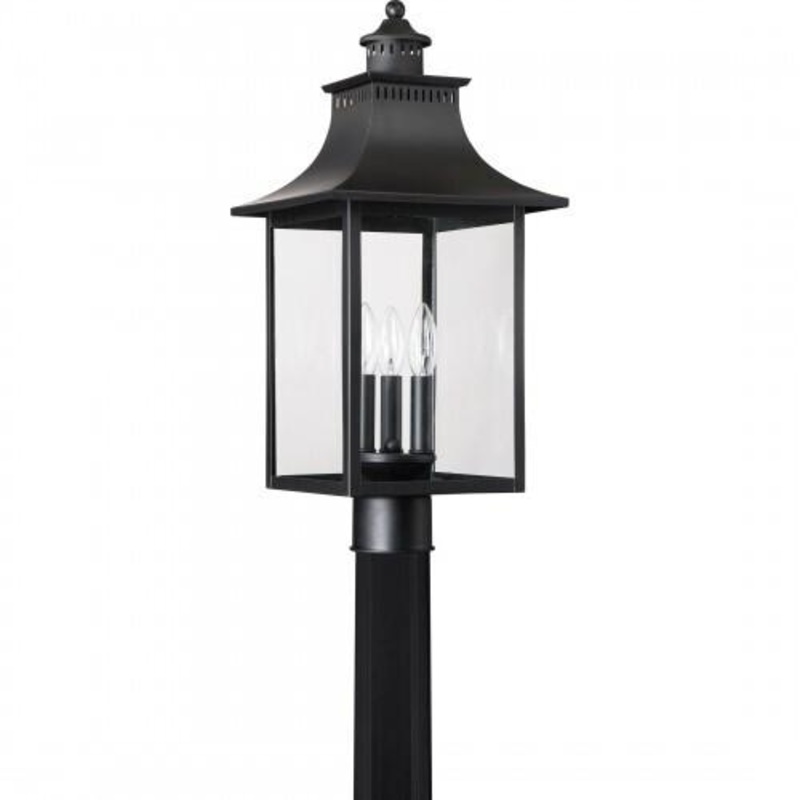 Quoizel CCR9010K Chancellor Outdoor post mystic black Outdoor Lantern