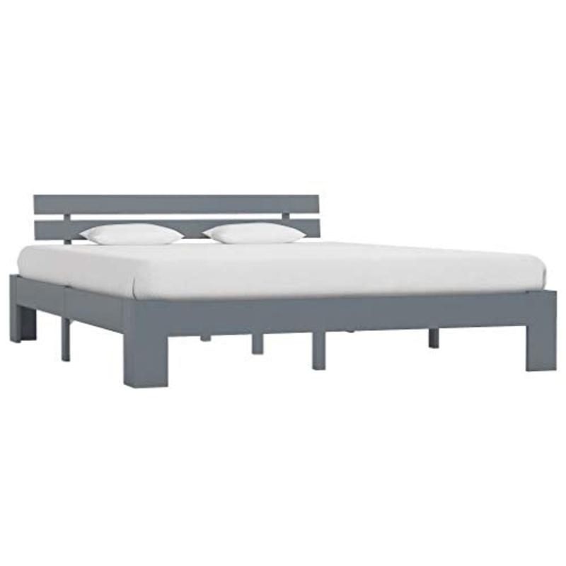 SKM Giroletto Grigio in Legno Massello di Pino 180×200 cm (28.1kg)