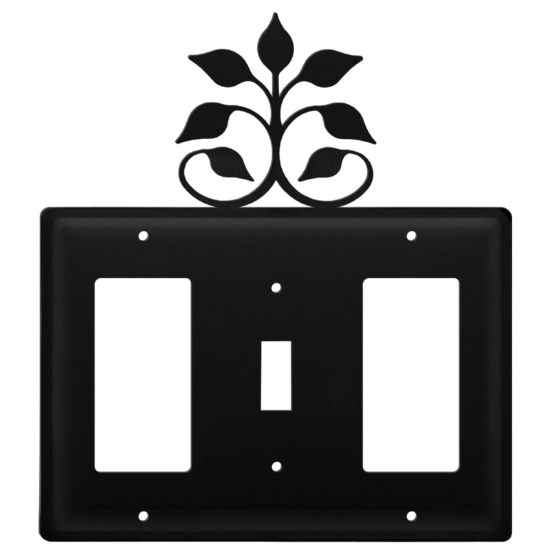 Village Wrought Iron EGSG-109 Triple Leaf Fan Single GFI Switch and GFI Cover CUSTOM Product