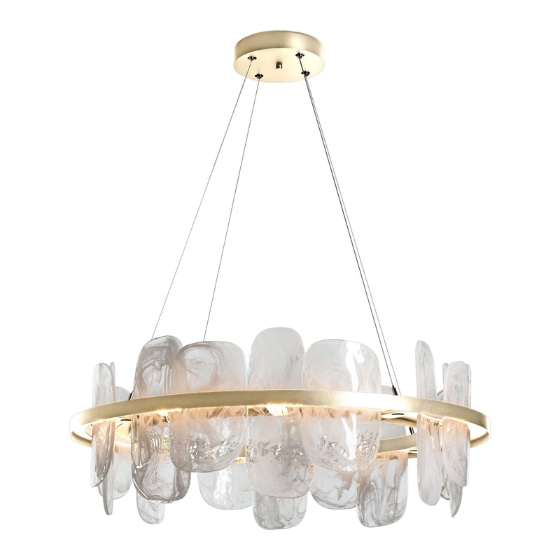 Vitre Circular LED Pendant Modern Brass