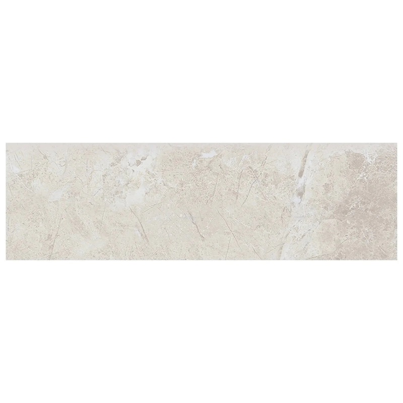 3″ x 10″ Bullnose Regency Ivory Glossy Ceramic Trim 3″ x 10″