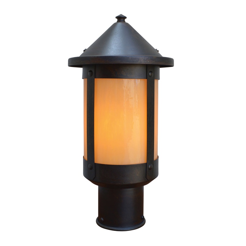 Arroyo BP-7TN-BZ Berkeley One Light Post Mount Bronze
