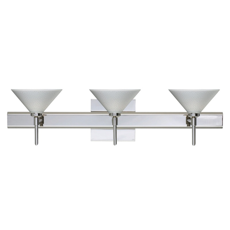 Besa 3SW-282453-CR-SQ Kona Three Light Wall Sconce Chrome (Discontinued)