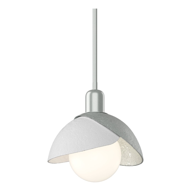 Brooklyn Double Shade Mini Pendant Vintage Platinum White