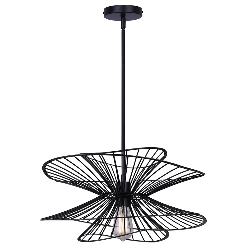 Channel 1-Light Pendant Black