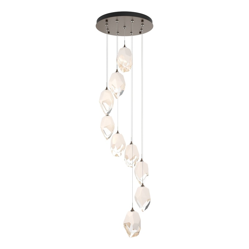Chrysalis 9-Light Large Crystal Pendant Bronze White Crystal (WP)