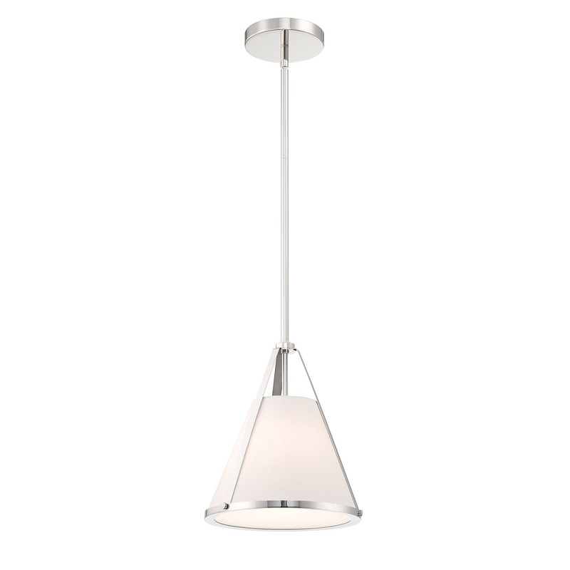 Crystorama FUL-900-PN Fulton One Light Pendant Polished Nickel