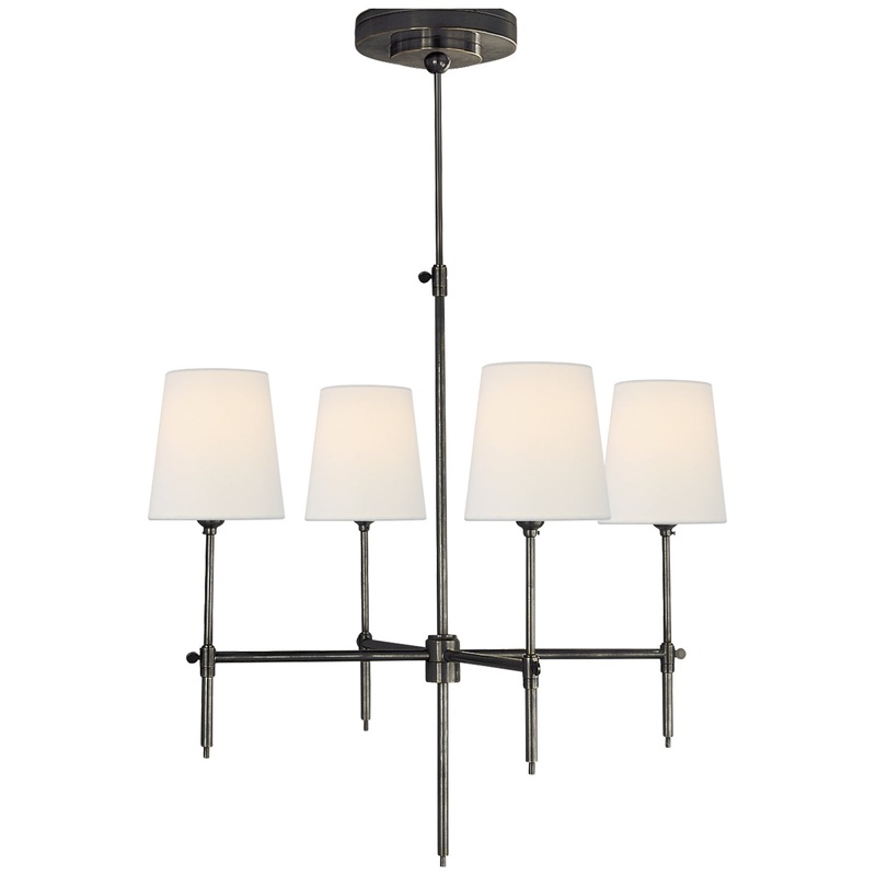 Four Light Chandelier from the Bryant Collection in Bronze Finish by Visual Comfort Signature