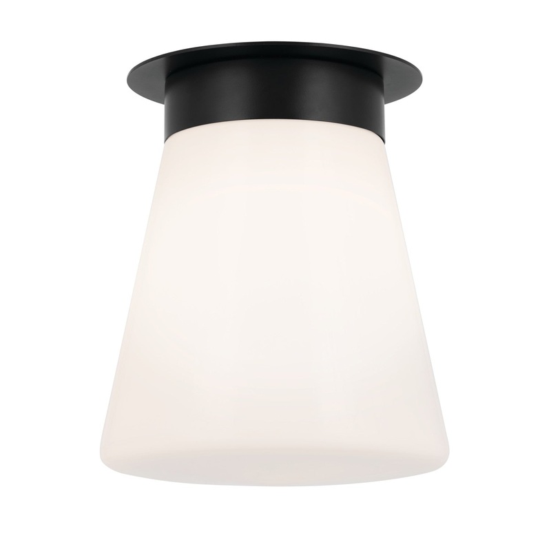 Kichler 52585BK One Light Flush Mount, Black