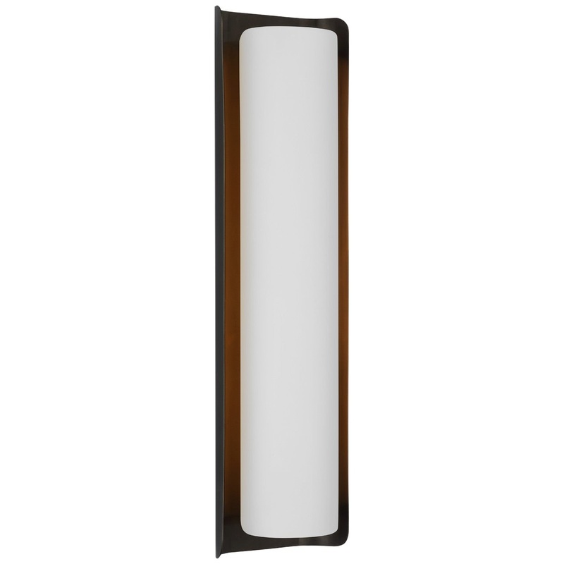 LED Wall Sconce from the Penumbra Collection in Bronze And White Finish by Visual Comfort Signature