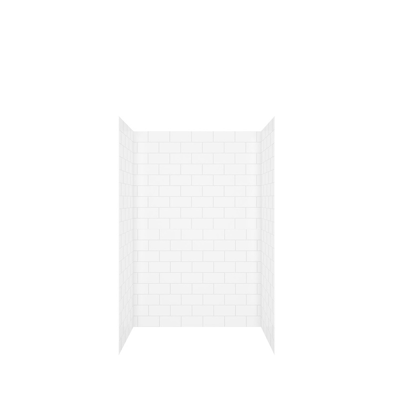 MAAX 107182-000-270-000 Versaline 48 in. Alcove Wall Kit – Subway in White