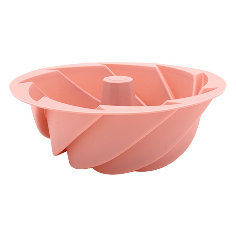 Pink Non-Stick Silicone Cyclone Cake Pan Set (10 Molds) – Perfect for Desserts