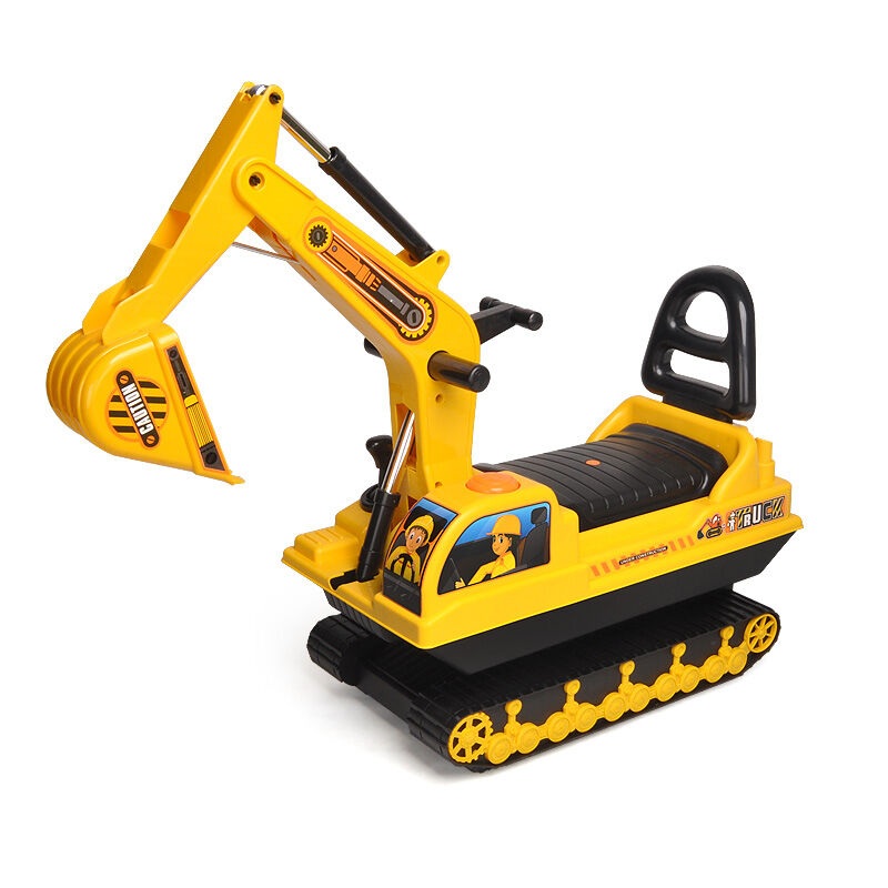 Ride-on Children’s Excavator w/ Sturdy Track and Dual Operation Levers to Scoop