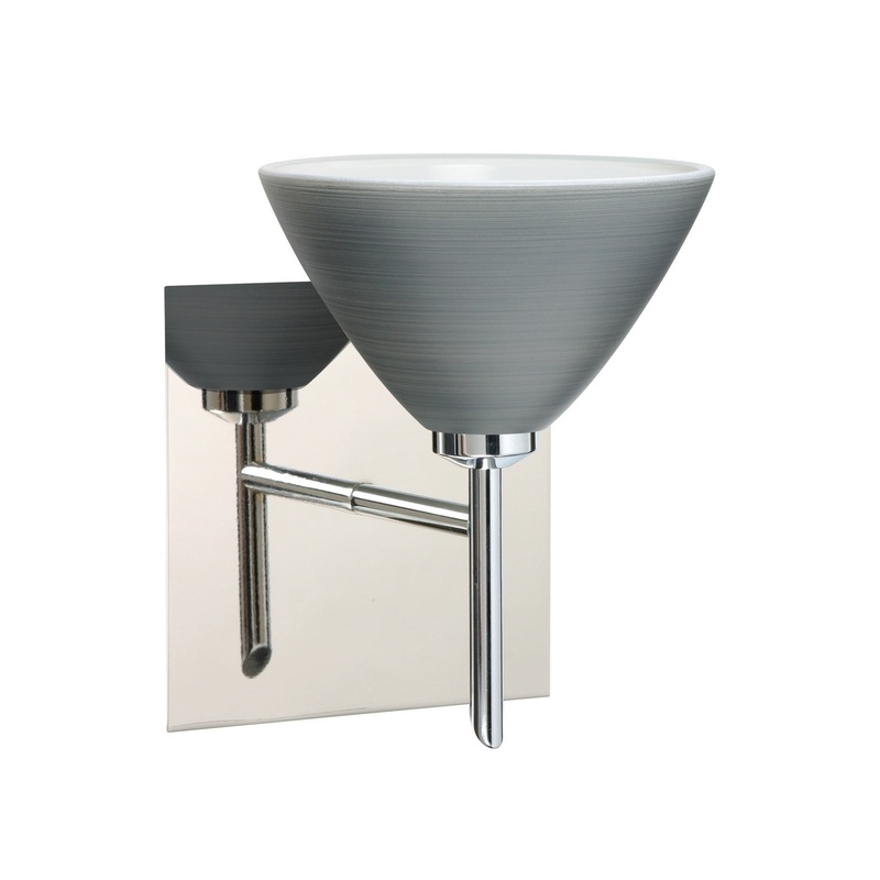 Besa 1SW-1743TN-CR-SQ Domi One Light Wall Sconce Chrome