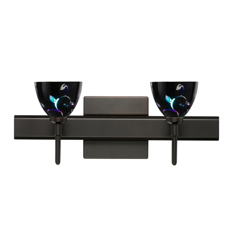 Besa 2SW-1858VB-BR-SQ Divi Two Light Wall Sconce Bronze