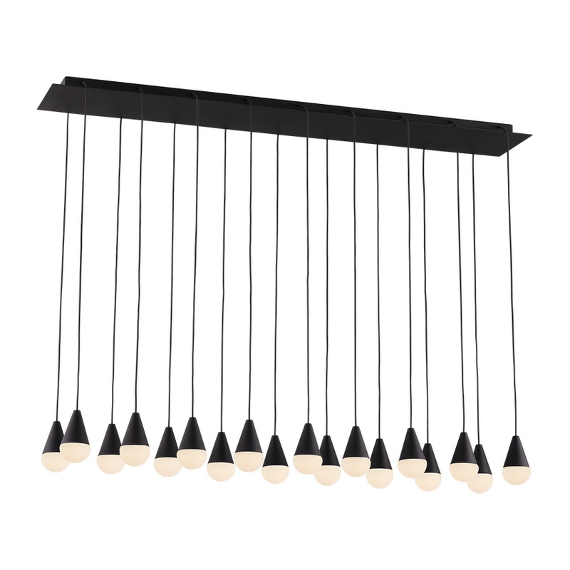 Cupola Alabaster 18-Light Chandelier Nightshade Black