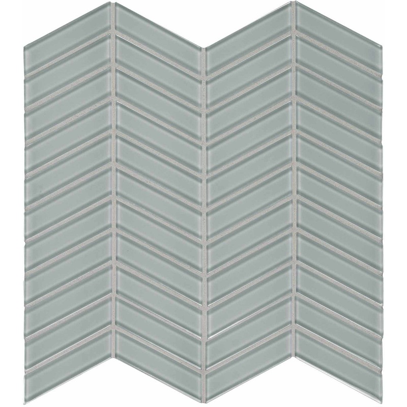 Element Shadow Chevron Glass Mosaics. 1 Sheet = .96 Sq. Ft. (35-128)