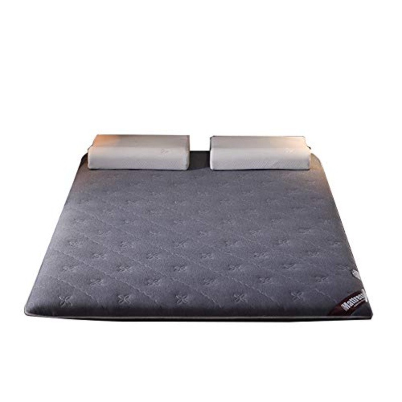 Huachaoxiang Tatami, Coprimaterasso per Dormire sul Materasso Copertura del Fondo Futon Spessa Molle Pieghevole Pieghevole,Grigio