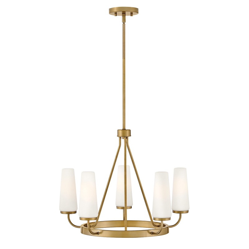 LED Chandelier from the Selma Collection in Gold Finish by Lark