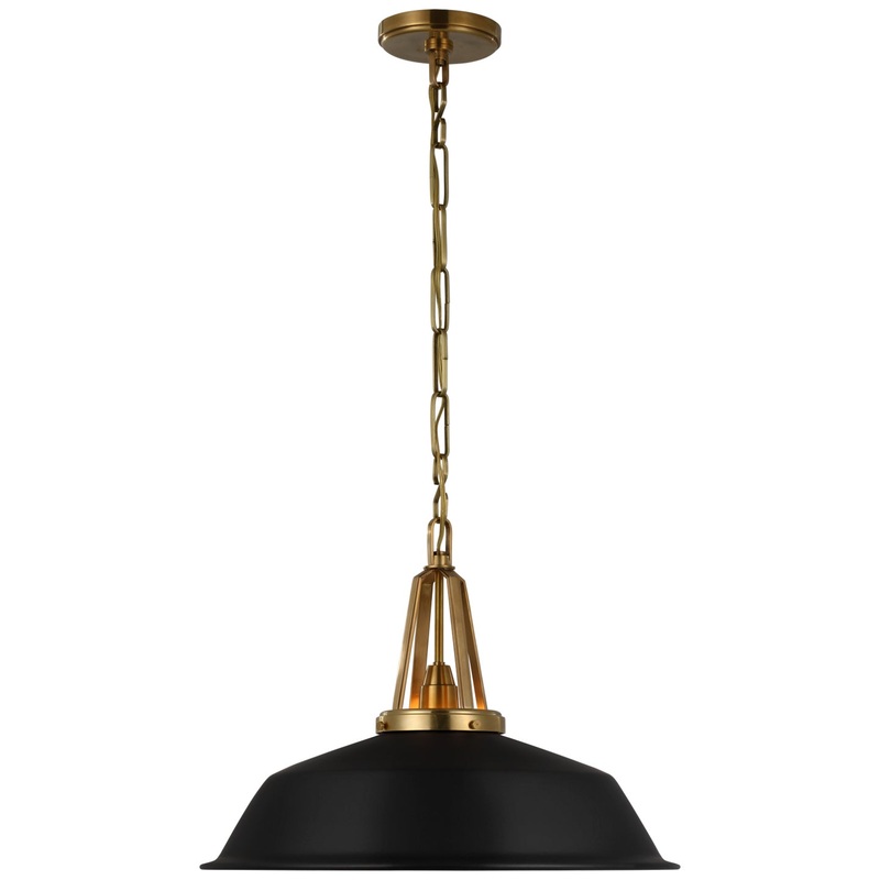 LED Pendant from the Layton Collection in Antique-Burnished Brass Finish by Visual Comfort Signature