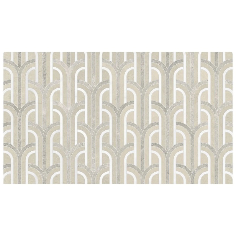 Utopio Florence Clay Honed Natural Stone Waterjet Mosaic