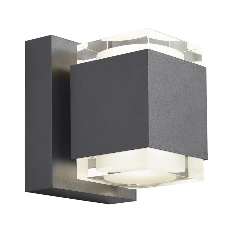 Voto 6 Outdoor Wall Up & Downlight Charcoal None