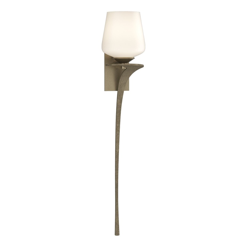 Antasia Single Glass 1-Light Sconce Soft Gold Right