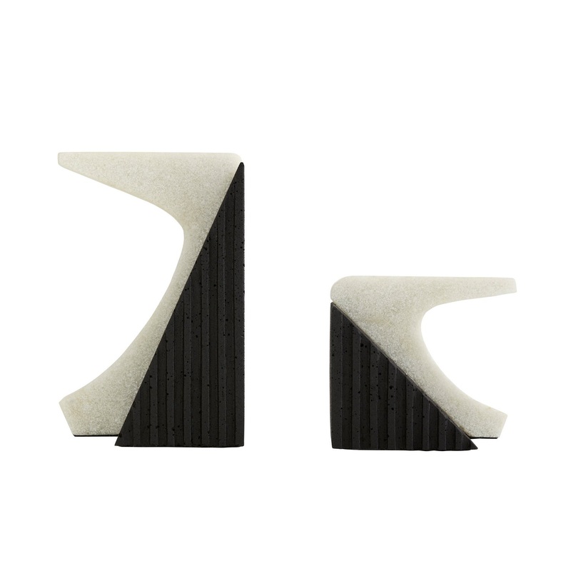 Arteriors 9112 Jordono Bookends, Set of 2 Ivory